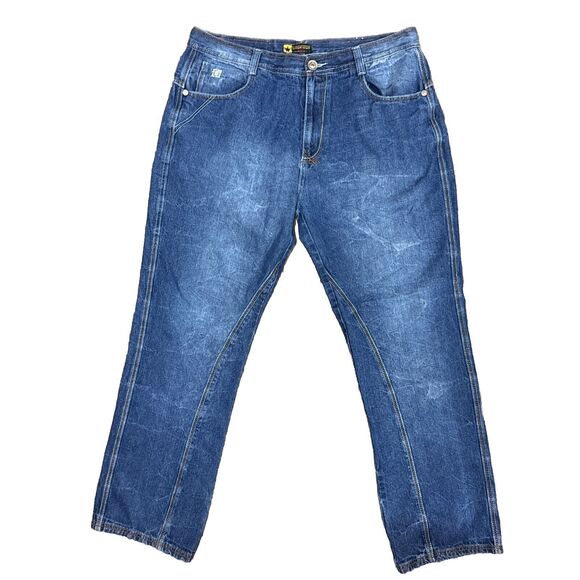 Vintage Notorious Big Jeans Mens 40 Embroidered Hip-Hop Baggy 90s Streetwear - Picture 2 of 8